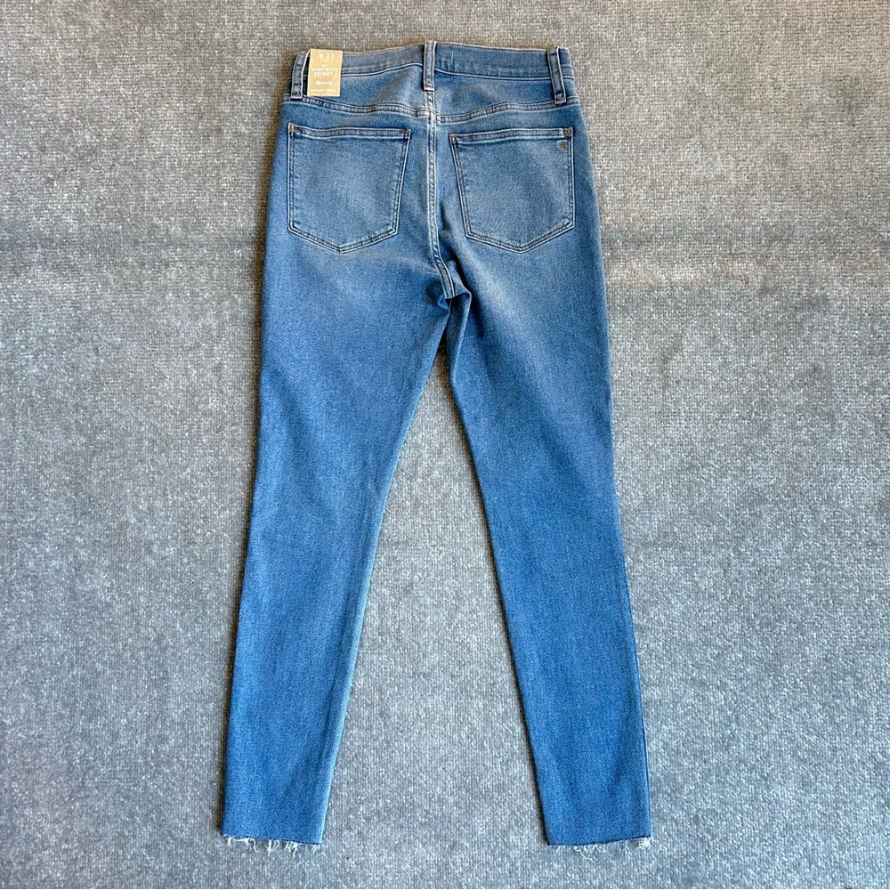 NWT Madewell 10" High-Rise Skinny Jeans Ainsworth Wash Raw Hem Size 27, NC315 - Picture 7 of 11
